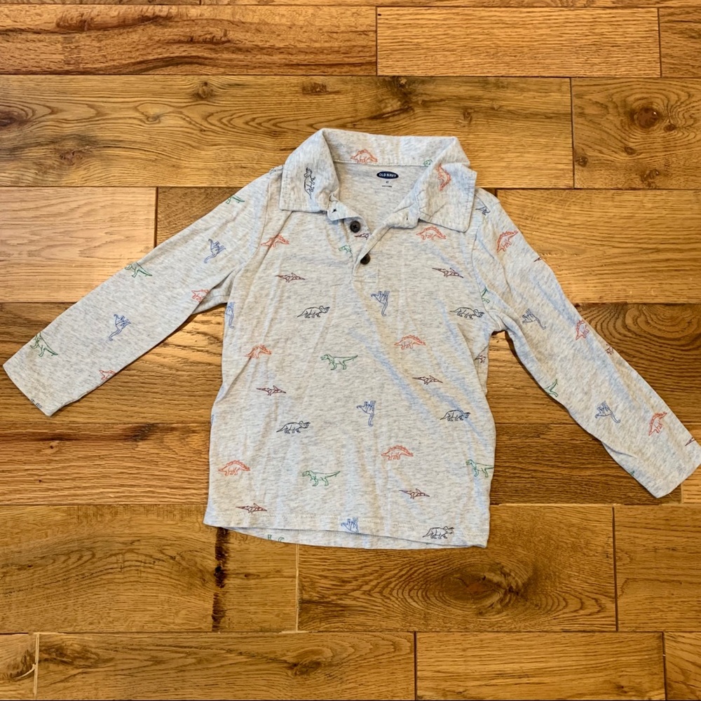 4T Dino collared shirt